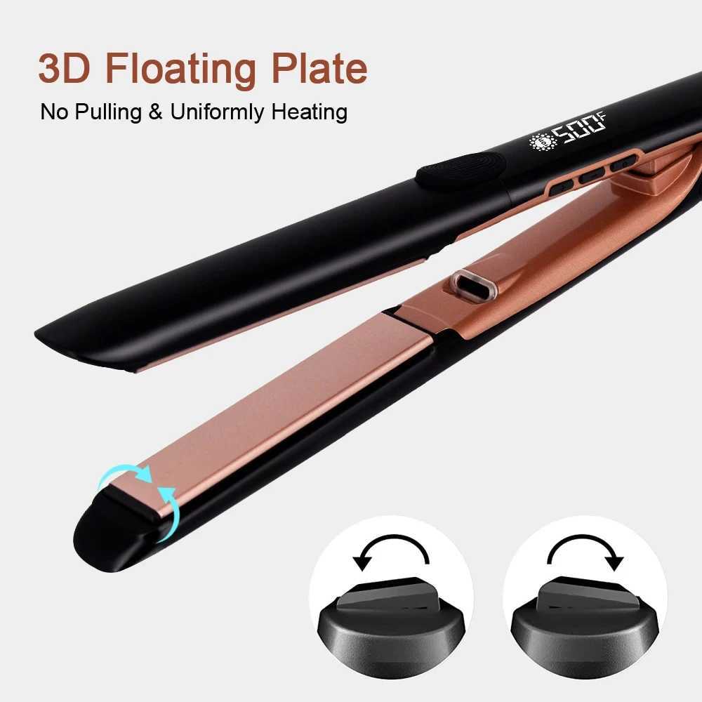 500F Hair Straightener and Curler Plasma Hair Flat Irons 260C Ceramic Coating Plate Professional Salon Styling ToolsT251129