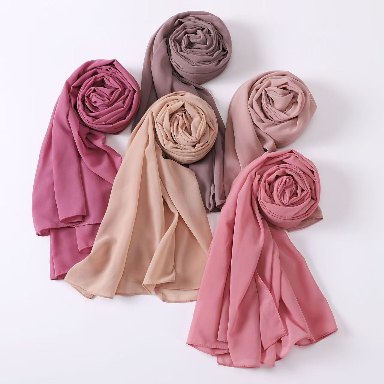 T588 pearl chiffon long scarf hijab Hui ethnic scarf Middle East African headscarf