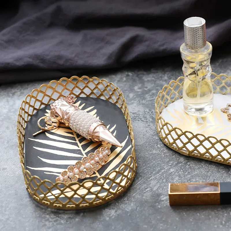 Nordic Cross-border Iron Jewelry Makeup Storage Tray Jewelry Store Jewelry Store Purchase Basket Desktop Storage Box Y251129