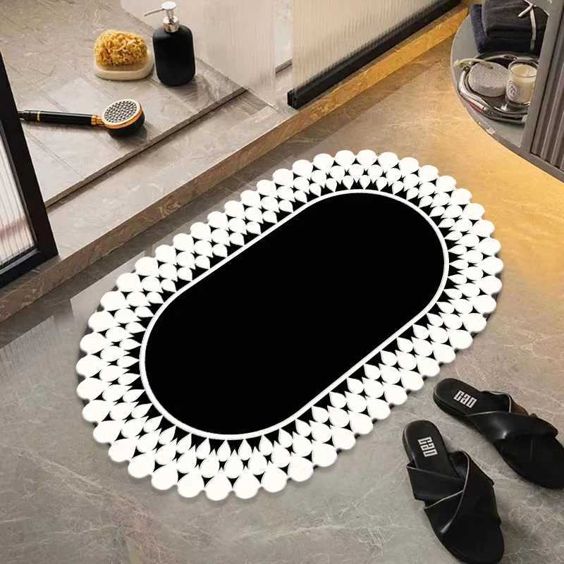 Bathro floor mat bathro door foot mat diat d absorbent non-slip mat toilet door mat quick-drying carpet mat H251129