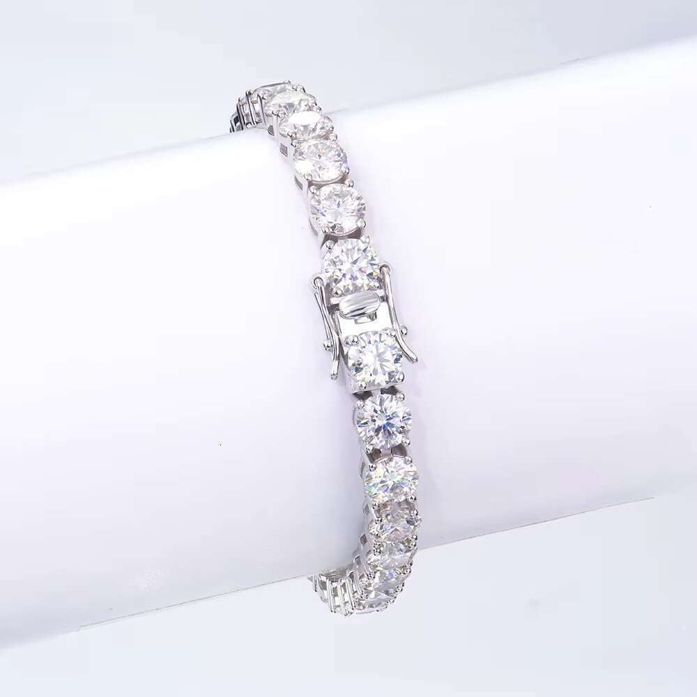XINGYUE Hip Hop 6mm 925 Sterling Silver GRA VVS Ice Tennis Bracelet Mossanite Moissanite Jewelry for Men and Women Gift