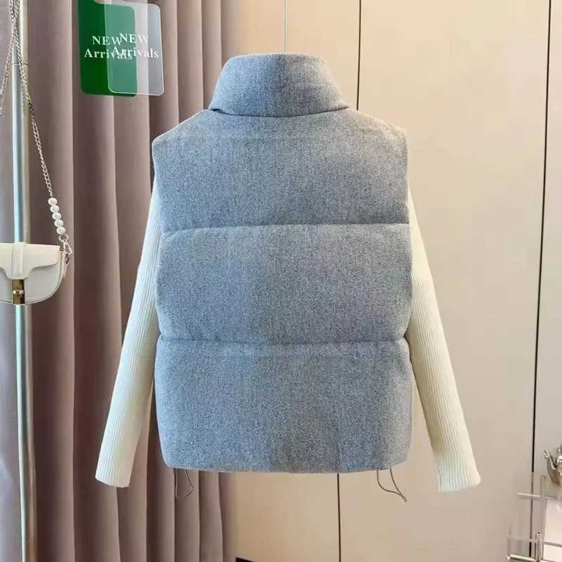 New in Autumn Winter Korea Chic Streetwear Personalized Vest Short Parkas Casual Elegant Coat Advanced High Street Women JacketT251129