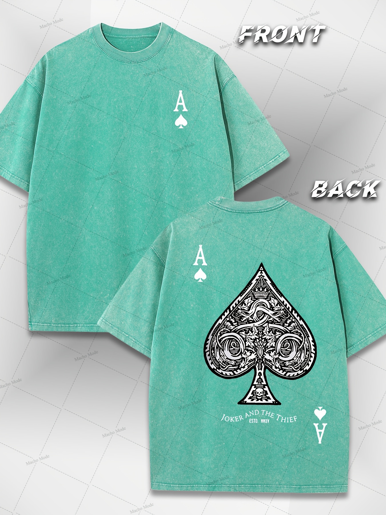 Soft Fabric Mens Polo Shirts with Unique Poker Theme Graphics - Lightweight Sportswear Ideal for Hot Weather