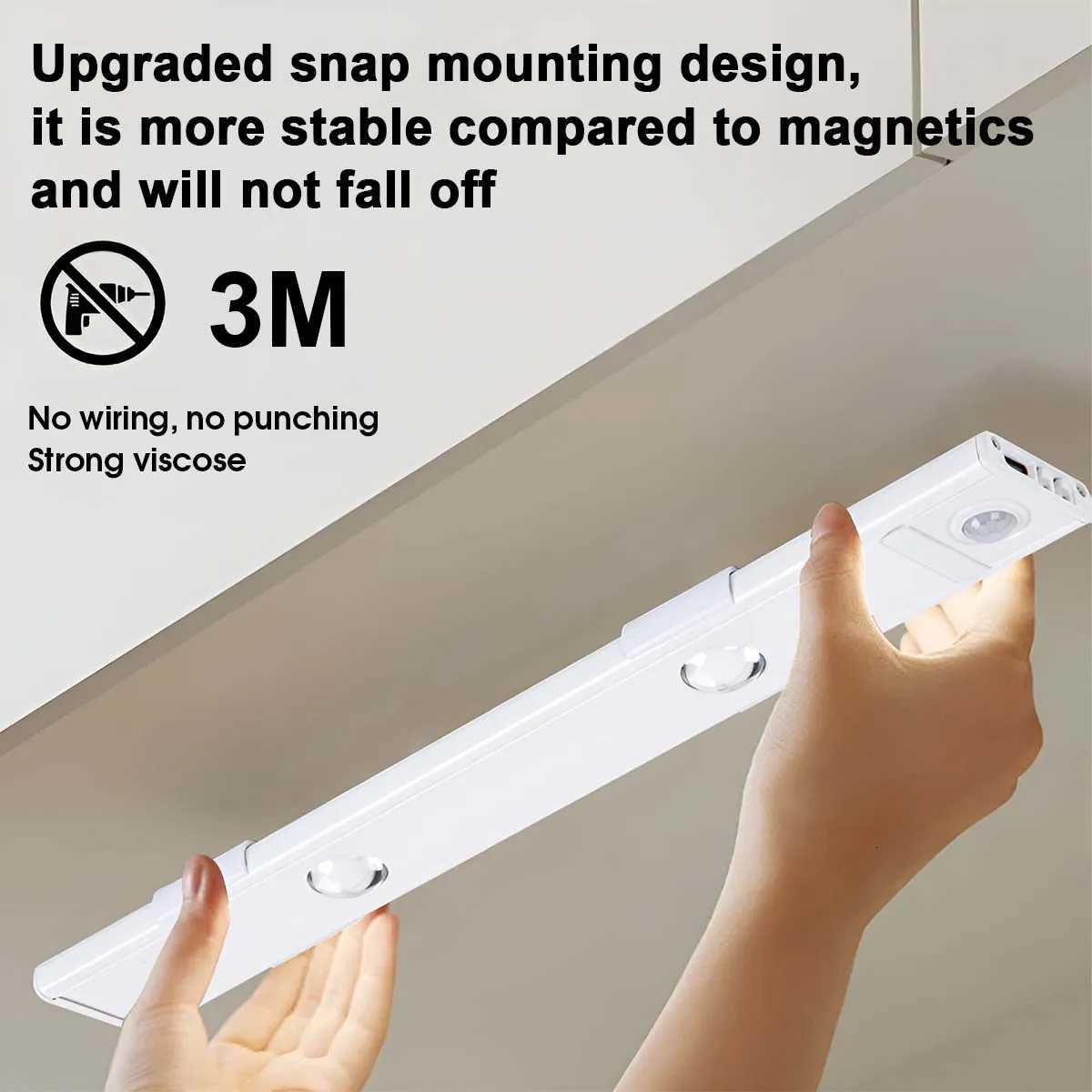 LED Smart Home Human Body Sensor Light - Rechargeable Cat Eye Sensor Light Wine Cabinet Light Hill Night Light M251129