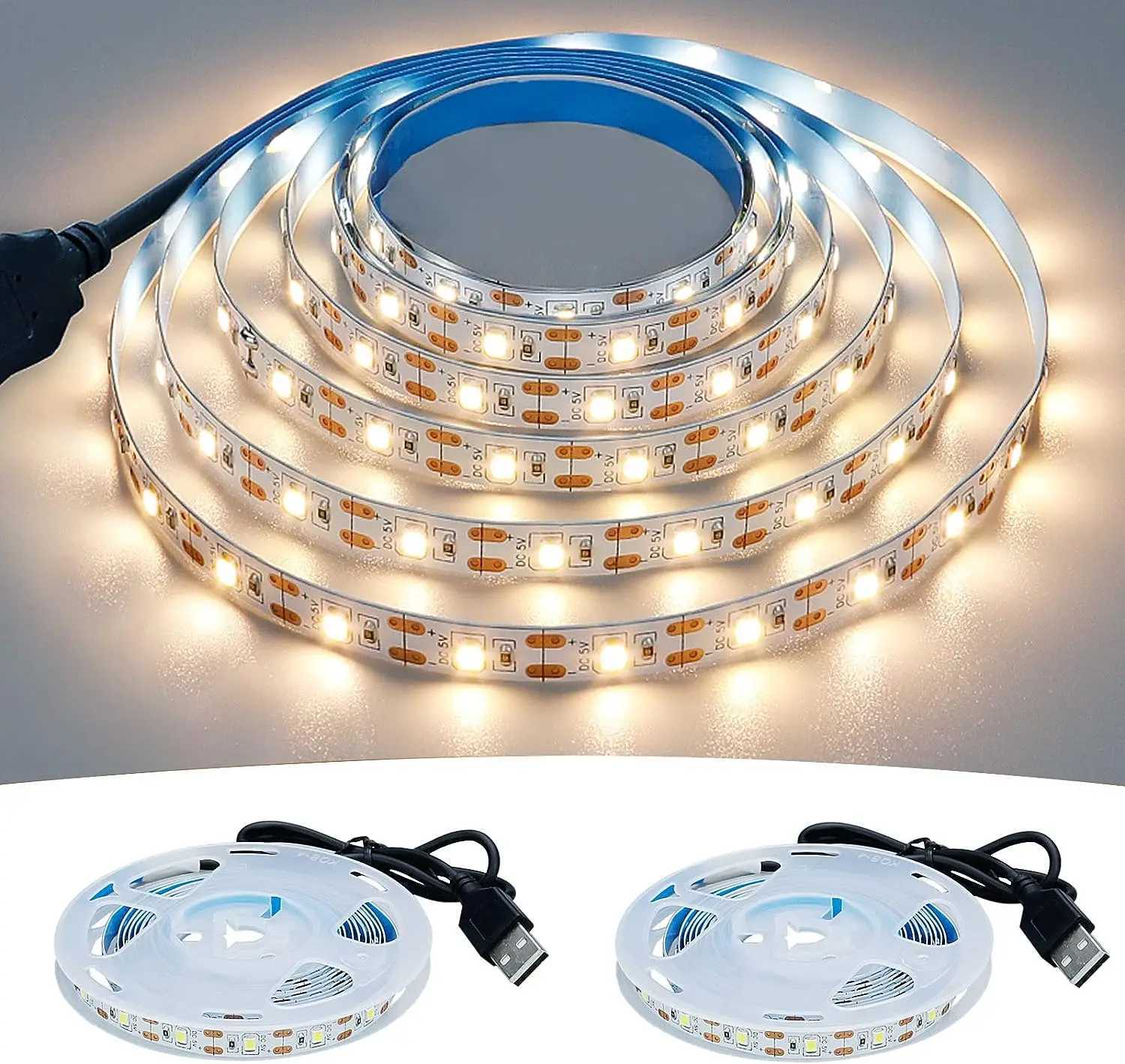 DC 5V USB LED Strips 2835 White Warm White LED Strip Light TV Background Lighting Tape Home Decor Lamp 1- 5m LED String Light M251129