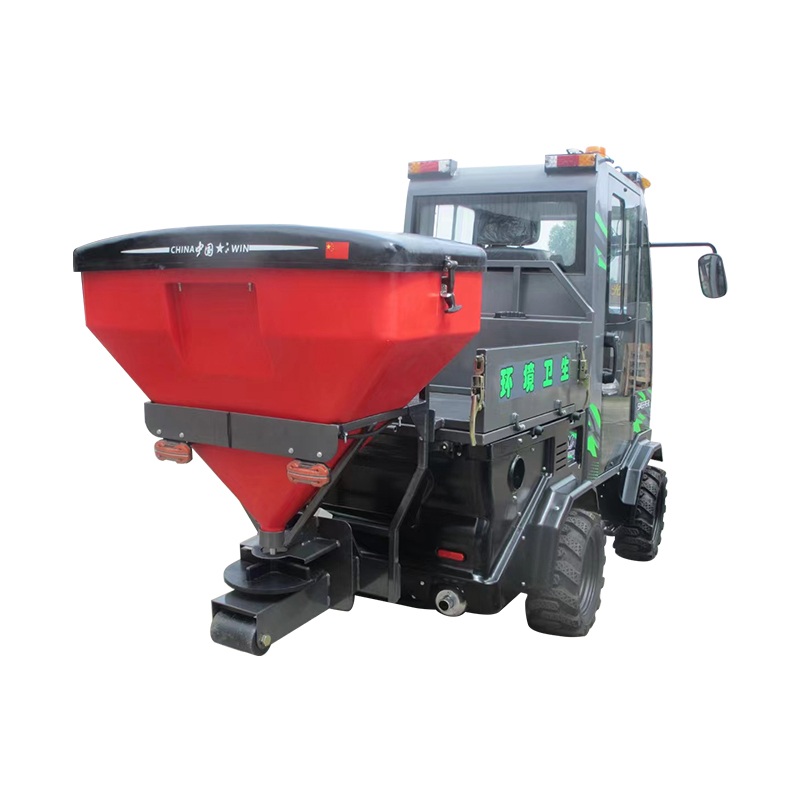 Multi-Function Snow Vehicle With Rotating Brush For Winter Operations