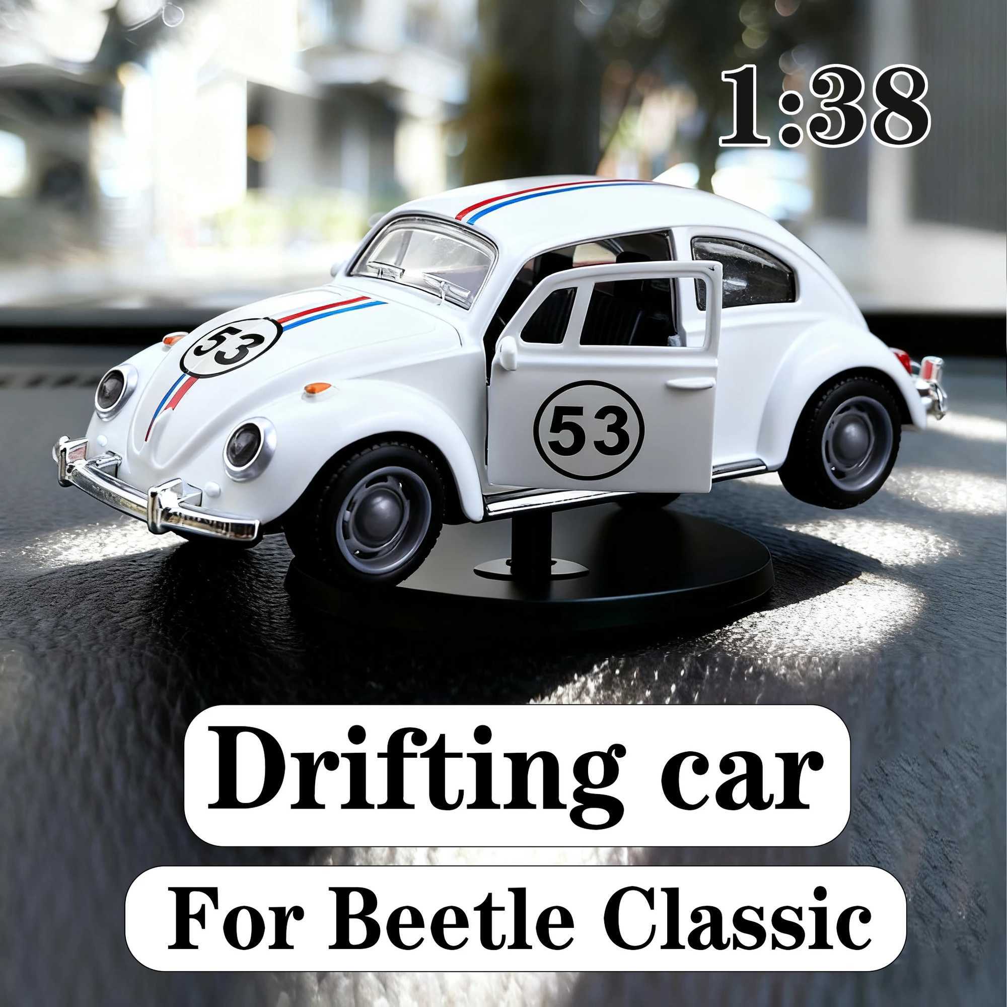 Drift Rotating Ornaments Car Toy Model For Beetle Classic Car Model Ornament Fun Child Men Gift Car Center Console Decoration J251129