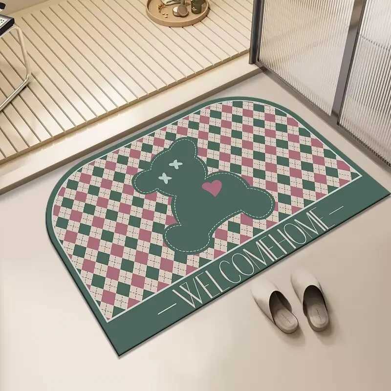 Diat d bathro absorbent floor mat household toilet door soft pad floor mat quick drying non-slip foot pad H251129