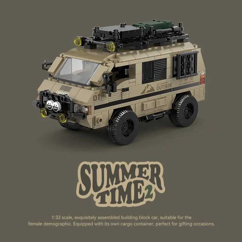 489PCS Camper Building Blocks City Passenger Truck Van Model Bricks Set With Display Box Kids Educational DIY Toy Holiday Gifts J251129