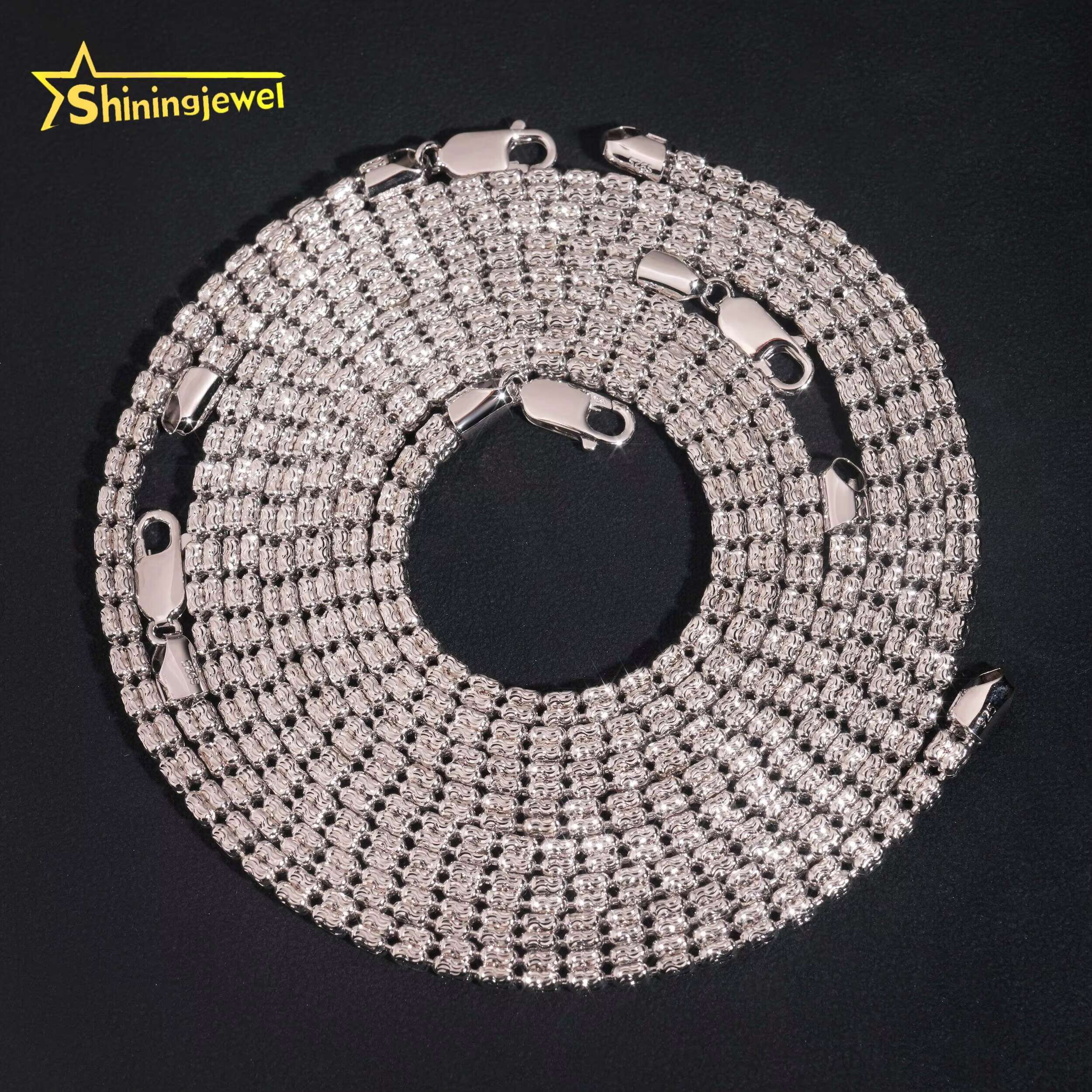 Fine Jewelry High Quality 4MM Rope Chain 925 Silver Custom Hip Hop Men Franco Chain Necklace Daily Wear