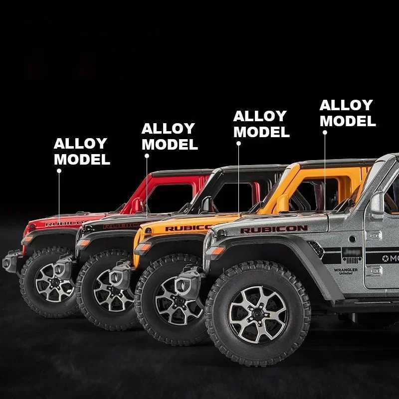 122 Jeeps Wrangler Rubicon Alloy Diecasts Toy Vehicles Metal Toy Car Model Sound and light Pull back Collection Kids Toy Gift J251129