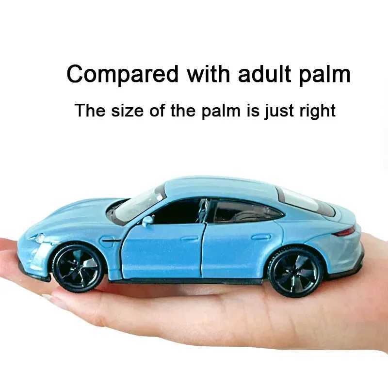 1/36 Alloy Diecast Porsche Taycan Sport Car Model Toy Doors Opend Pull Back Vehicle Model Car for Boys Gifts Collection J251129