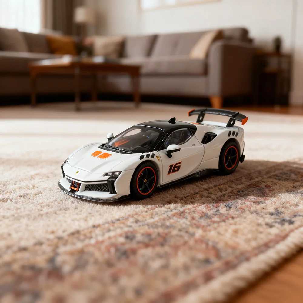 New Arrival 1/64 Model Car Diecast Alloy For SF90 Supercar Model Highly Realistic Detail Miniature Collectible Display Gift J251129