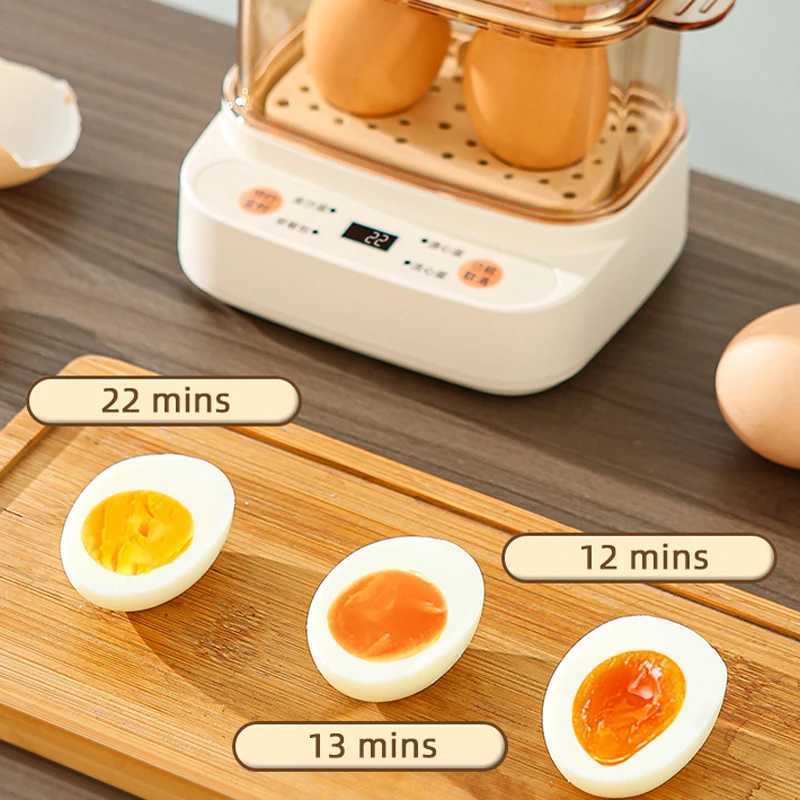120W Electric Egg Boiler Smart Steamer Timing Egg Cooker Mini Breakfast Machine 2 Eggs Portable Steamer Automatic Power Off 220V C251129