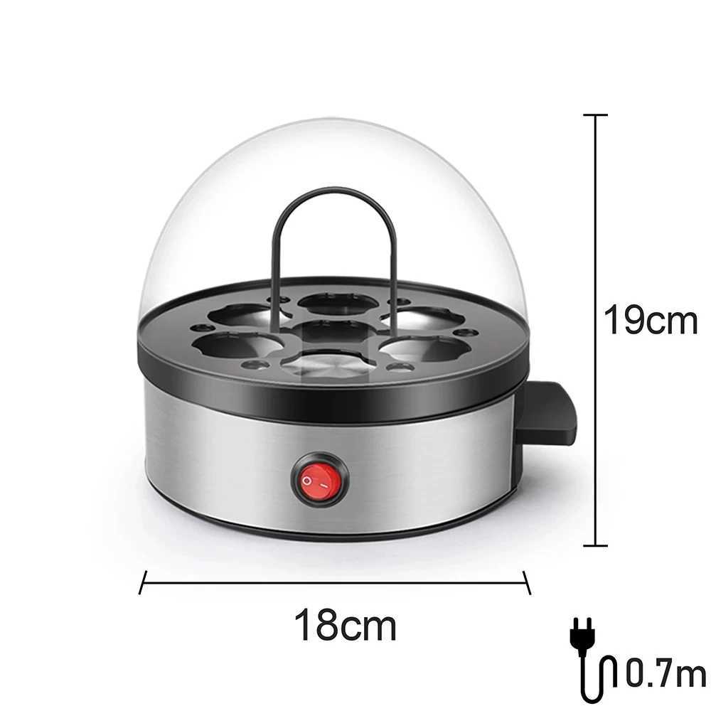 350W Electric Egg Boiler 7 Eggs Steamer Multifunctional Cooker with Auto Shut Off for Omelet Soft Medium and Hard Boiled Eggs C251129
