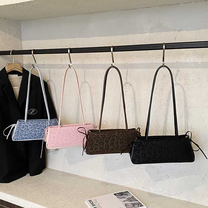 PU Zipper Leopard Shoulder Bags Summer New Fashion Womens Bags on Sale 2025 Retro Design Retro Light Luxury Womens Handbags K251128