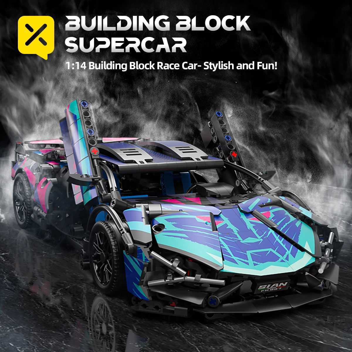 Toylinx 114 Technical Building Blocks Racing Car Model Collectible Car Construction Toys For Boy Desktop Decorations with Box J251129