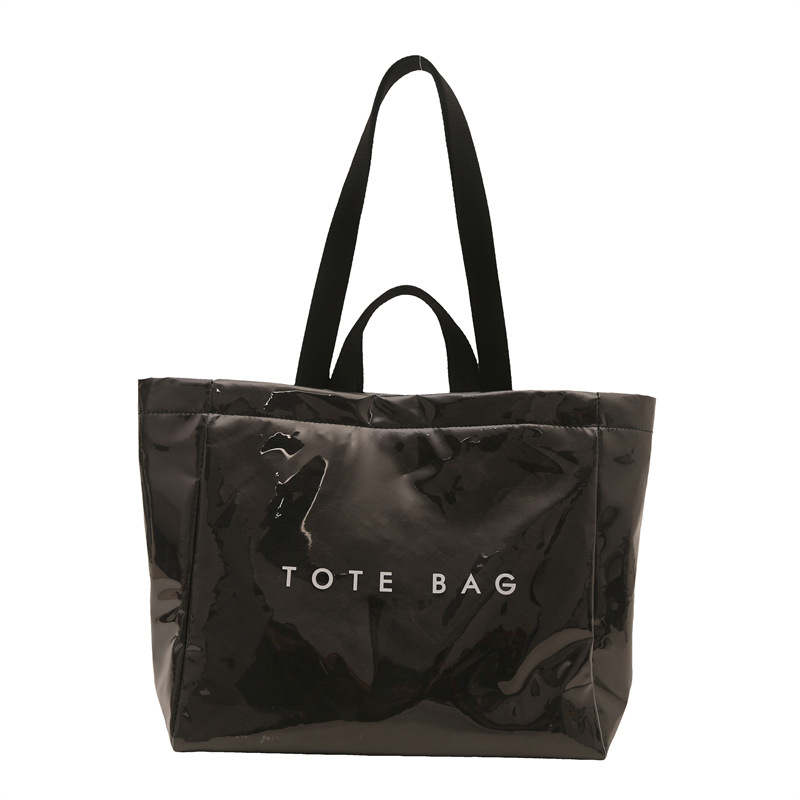 Clear Minimalist Tote Bag 2024-2025 Collections - Fashion Transparent Work Purse Women, Lightweight Spacious Retro Lettering Handbag Free Shipping