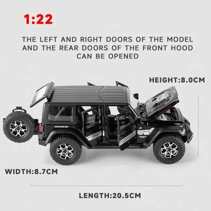 122 Jeeps Wrangler Rubicon Alloy Diecasts Toy Vehicles Metal Toy Car Model Sound and light Pull back Collection Kids Toy Gift J251129