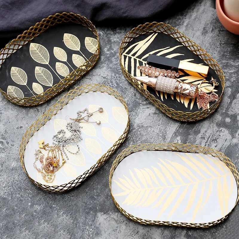 Nordic Cross-border Iron Jewelry Makeup Storage Tray Jewelry Store Jewelry Store Purchase Basket Desktop Storage Box Y251129