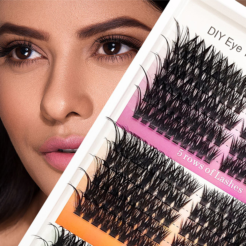 Europe and America's Best-Selling False Eyelashes: 30D-100D Single-Cluster Segmented Clusters Realistic Thickness, Curled Lashes