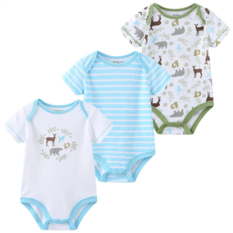 3piece born Gift 2025 Unisex Solid Color Baby Girl Clothes Cotton 220602 J250625