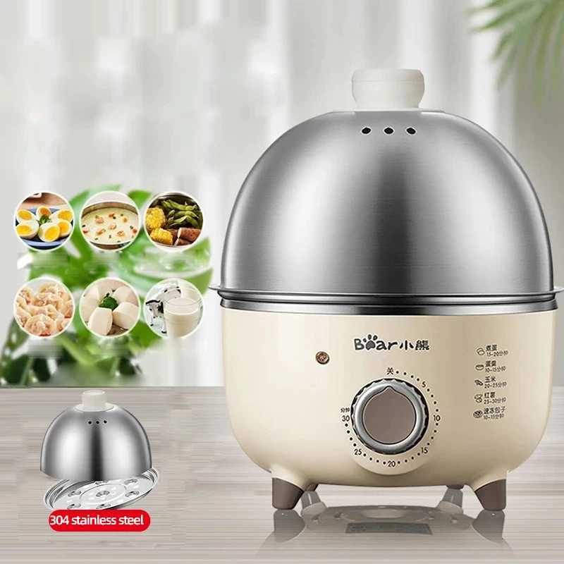 360W Electric Egg Boiler Breakfast Machine Automatic Steamer Multicooker Egg Cookers Egg Custard Steaming Cooker with Timer C251129