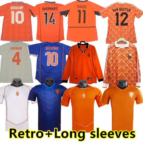 1988 Netherlands Retro Soccer Jerseys Van Basten SNEIJDER 1974 1984 1997 1998 1994 95 2002 BERGKAMP 96 97 98 Gullit Rijkaard DAVIDS football shirt kids kit