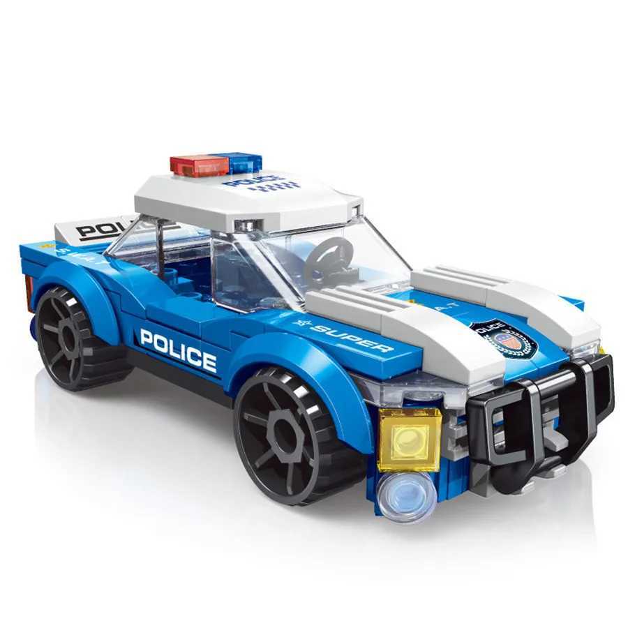 5 Style City Police Car Truck Engineering Vehicle Building Block Car Model Children Diy Bricks Set Toy Kids Gift J251129