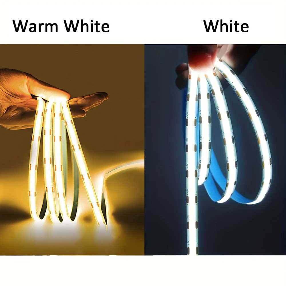 COB Led Strip Lights USB 5V Led Lights with 3 Key Dimmer Switch for Home Cabinet Dressing Table TV Mirror Backlight M251129