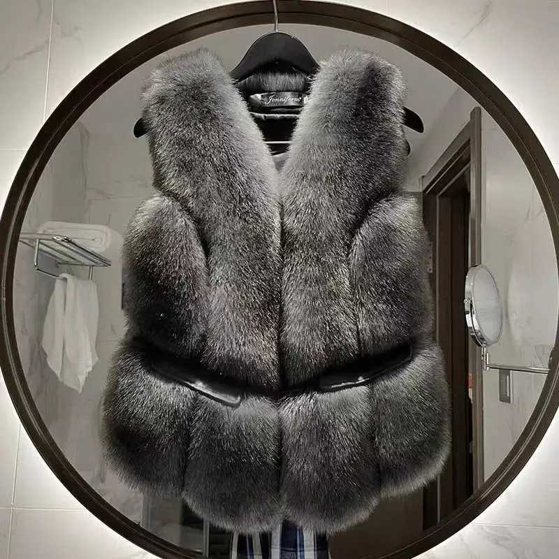 Luxurious Faux Fur Plush Vests Women Loose Sleeveless Waistcoats 2025 New Autumn Winter Female Outwears Lady PU Leather Fur VestT251129