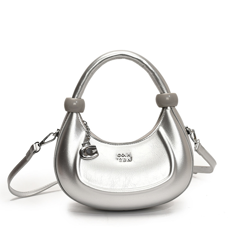 2025 Summer Designer Crescent Moon Bag - Luxury Women's Crossbody Tote with Adjustable Strap & Free Shipping