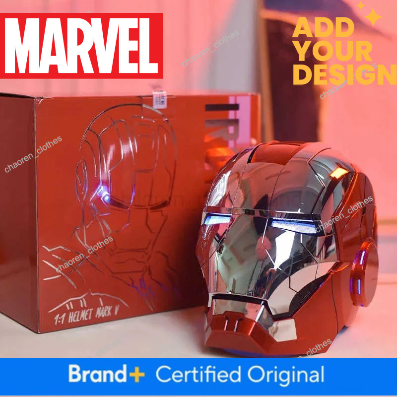 Disney custom New AutoKing 1 Mk5 Iron Man Helmet Cosplay Voice Control Eyes with Light Model Toys for Adult Electric Wearable Christmas Gift W250613