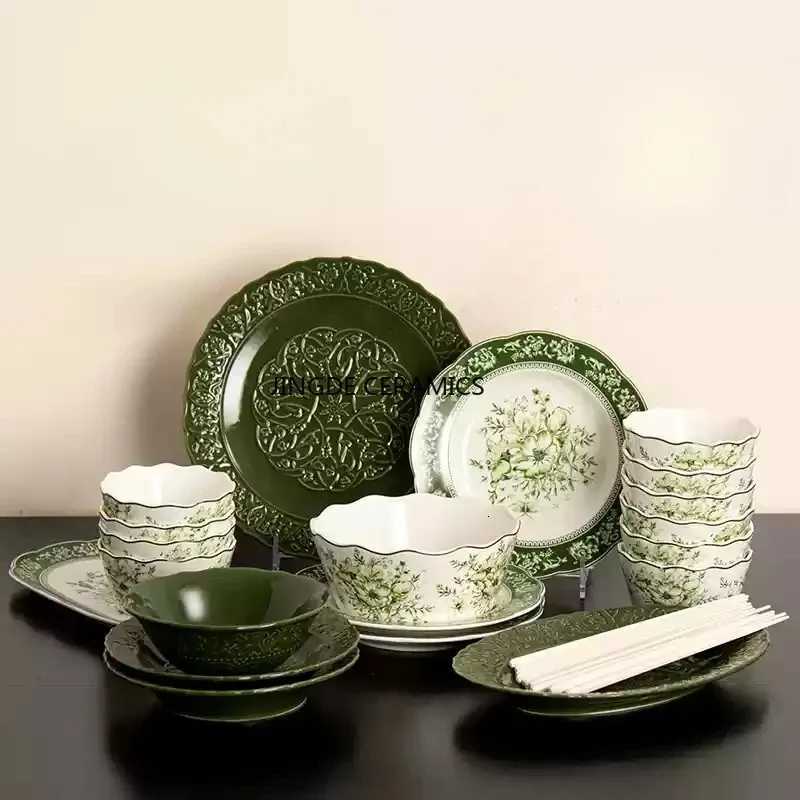 Luxury Nordic Ceramic Large Ramen Bowl Cake Salad Plate Breakfast Bowl Noodles R Soup Bowls He Kitchen Tableware 1pcs Y251129