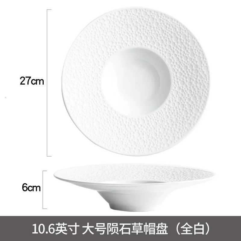 Luxury Round Gold Ceramic Dinner Plates Creative r Surface Black Dishes Soup Steak Flat Plate Household Pasta Bowl Tableware Y251129