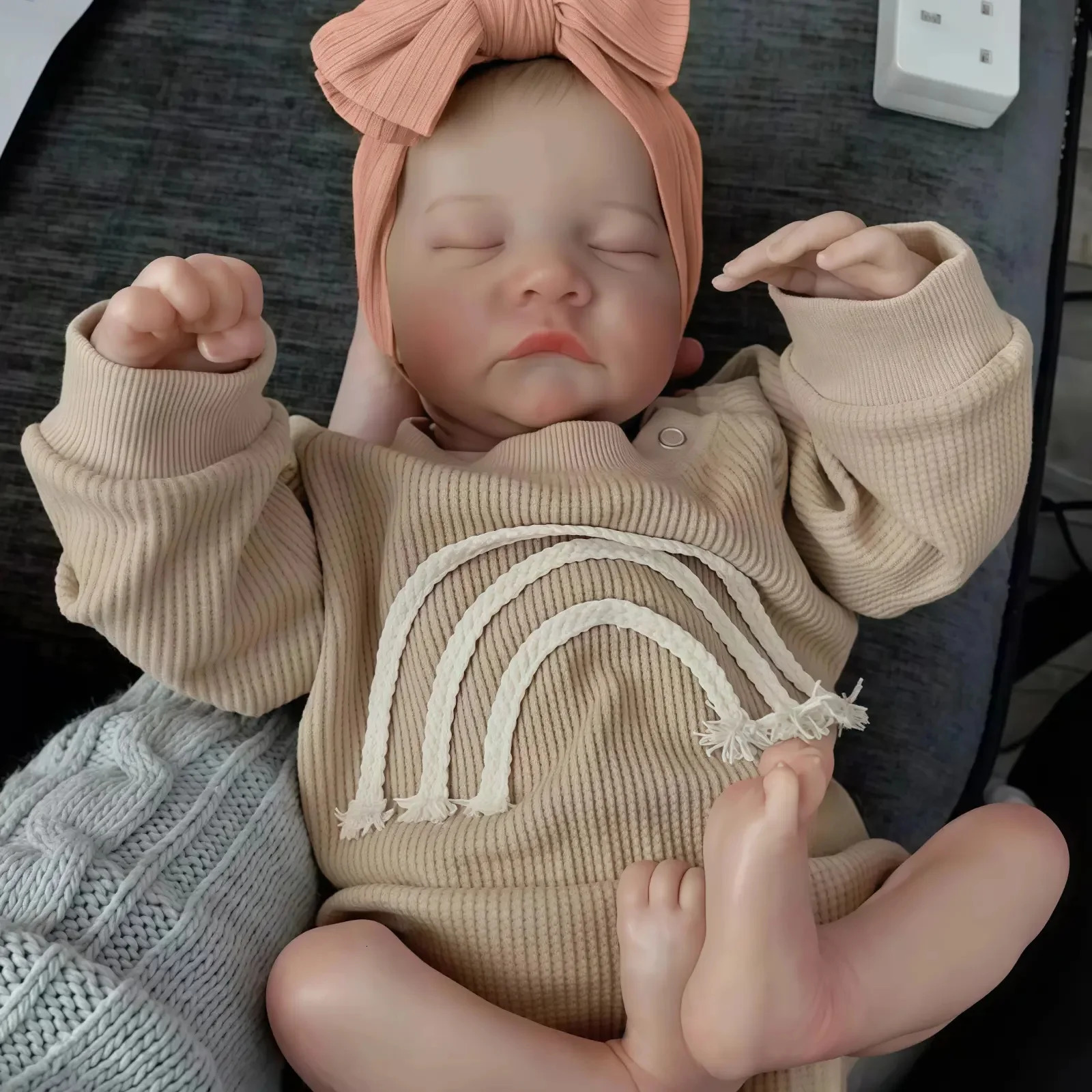 Risbecko Lifelike 43cm Finished Reborn Doll Like Real Baby Handmade Art Doll 3D Painted Skin With Visible Veins Vinyl Limbs 251121