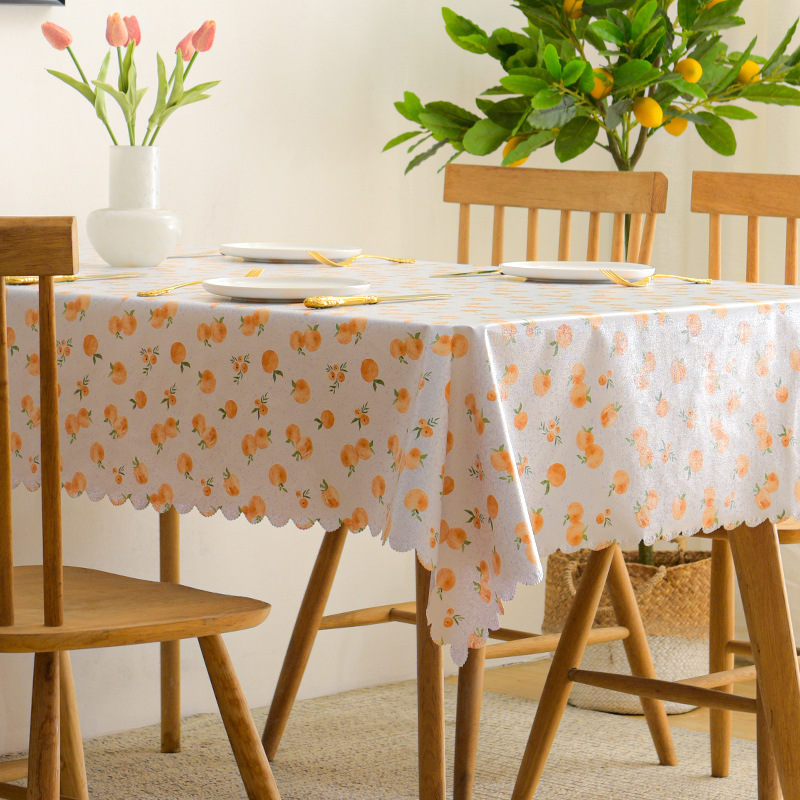 A859 small fresh pastoral pvc tablecloth waterproof and oil-proof washable ins net red desk dining table tablecloth coffee table mat rectangular