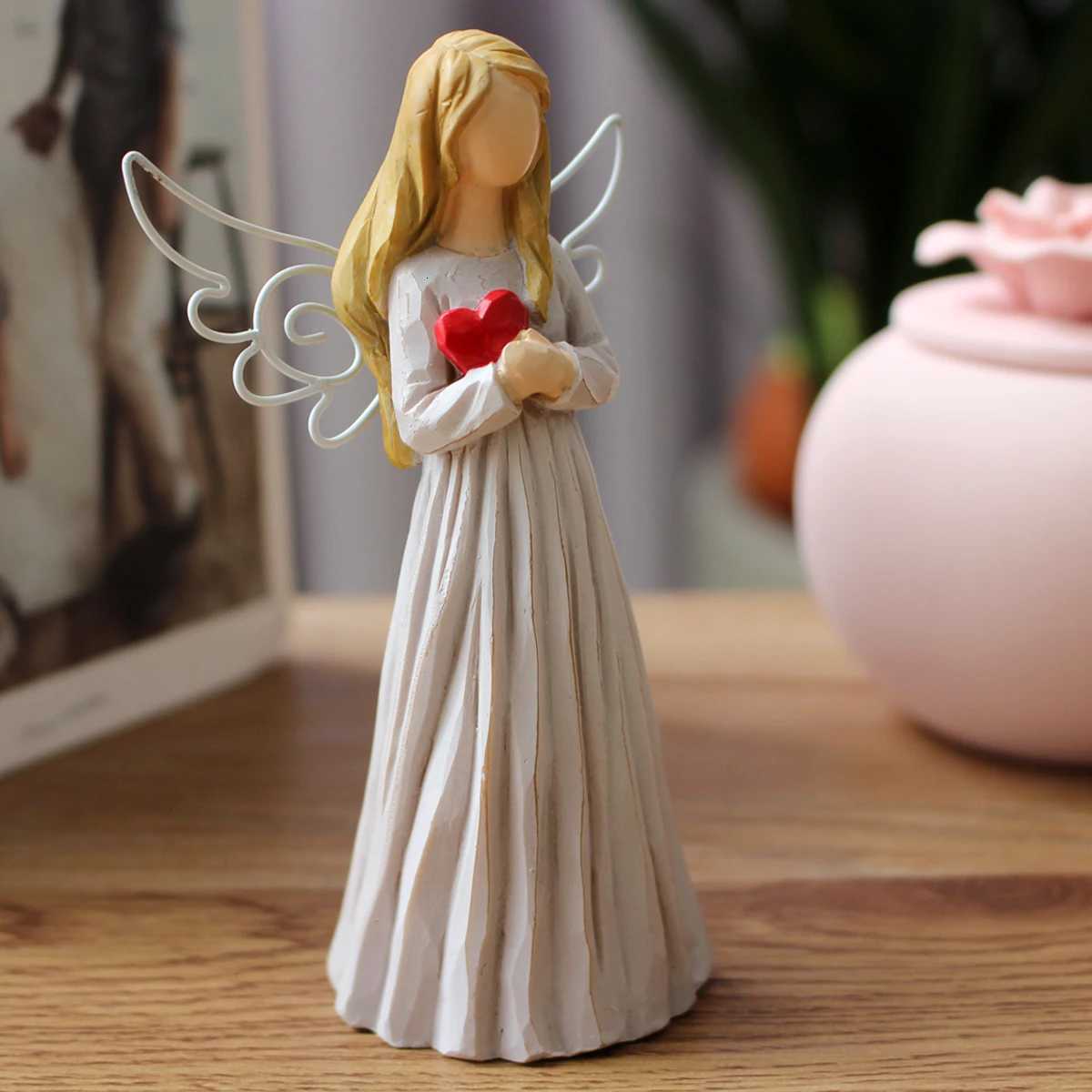 Resin Love Angel Statue Angel Statue Decoration He Decoration Statue Indoor and Outdoor Decoration Bookcase House Porch H251129
