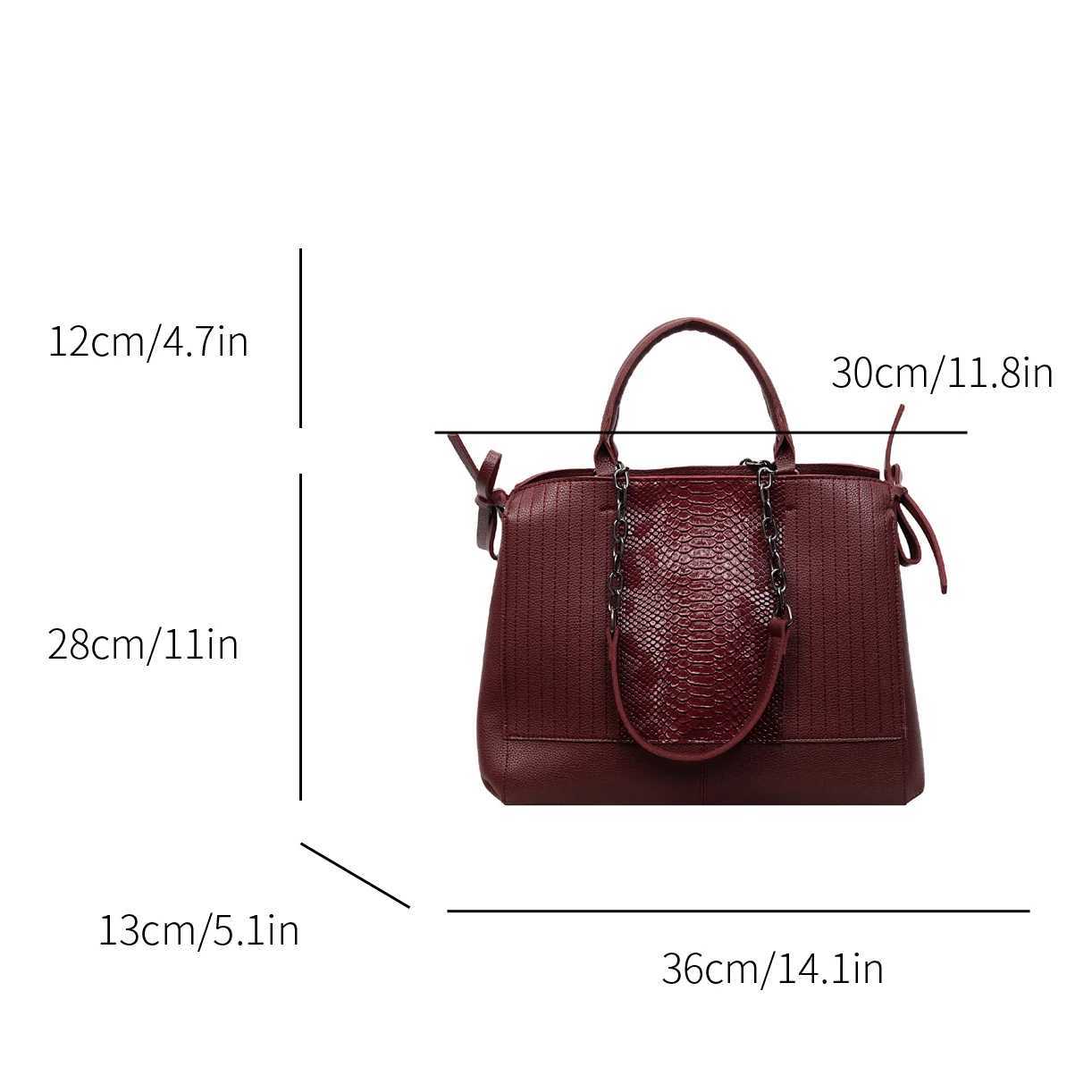 Black Alligator Tote Bag For Women Luxury Crocodile Pattern Shoulder Bag Brown Sac A Main High Capacity Business Commute Handbag K251128