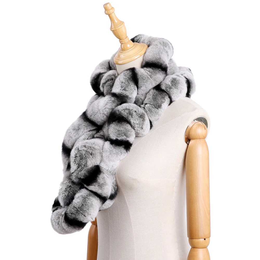 Genuine Womens Winter Warm Soft Real Rex Rabbit Fur Hand Sew Scarf Girls Scarves Wraps Fashion Neck Warmer Shawl ScarfsJ251129