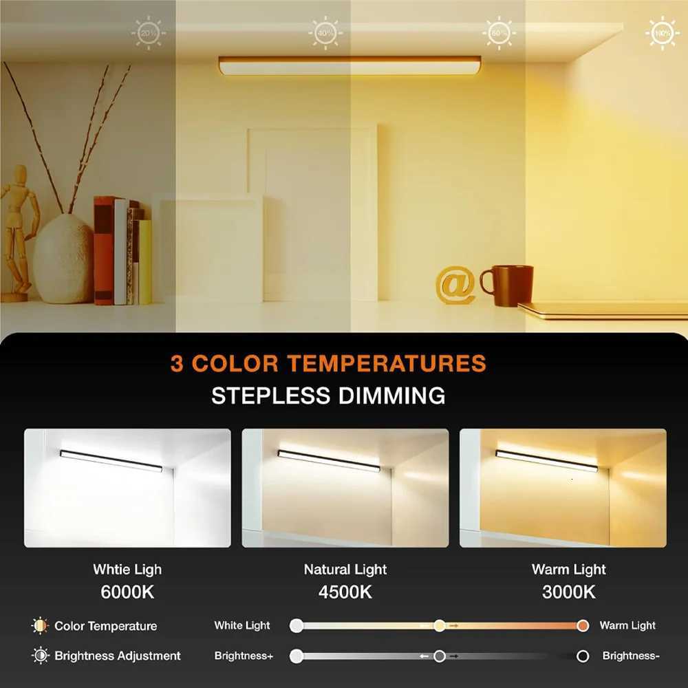 30cm TypeC Rechargeable Motion Sensor Led Lamp Wireles CCT LED Night Light Kitchen Wardrobe Cabinet Lighting Staircase Backlight M251129