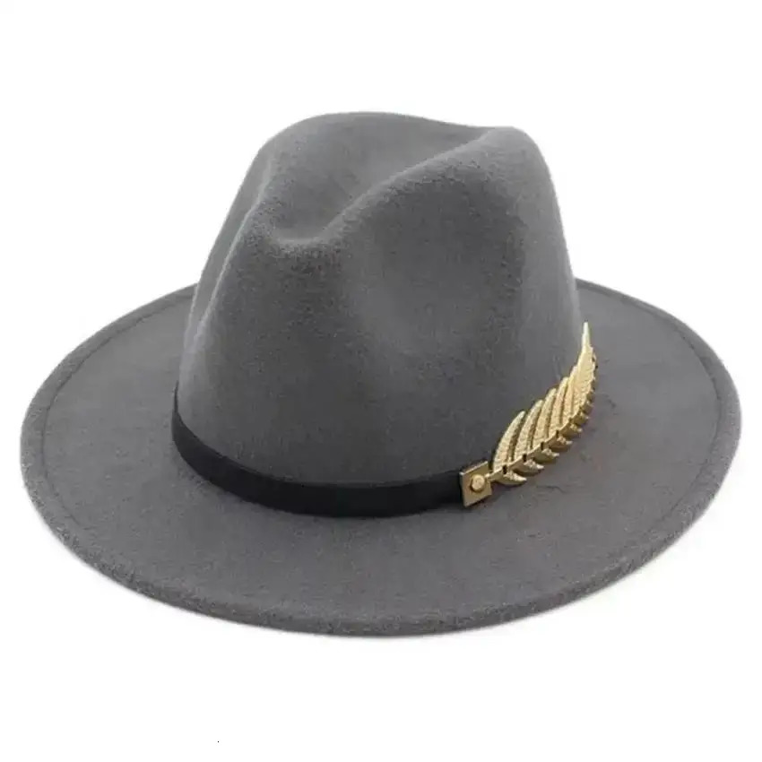 Simple Fashion Formal Occasion Couples Woolen Hats Large Brimmed Jazz Hats Autumn And Winter Fashion British Vintage Top Hats 251228