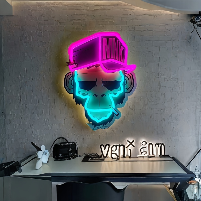 Bear. This super cool LED wall decoration light features an animated little bear. With adjustable brightness, this LED light is suitable for decoratin