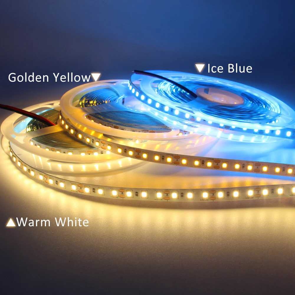 12V 2835 LED Strip Light 120LEDs/M Red Green Blue Yellow Warm WhiteTape Ribbon High Brightness 8mm Lamp For Room Decor Lighting M251129