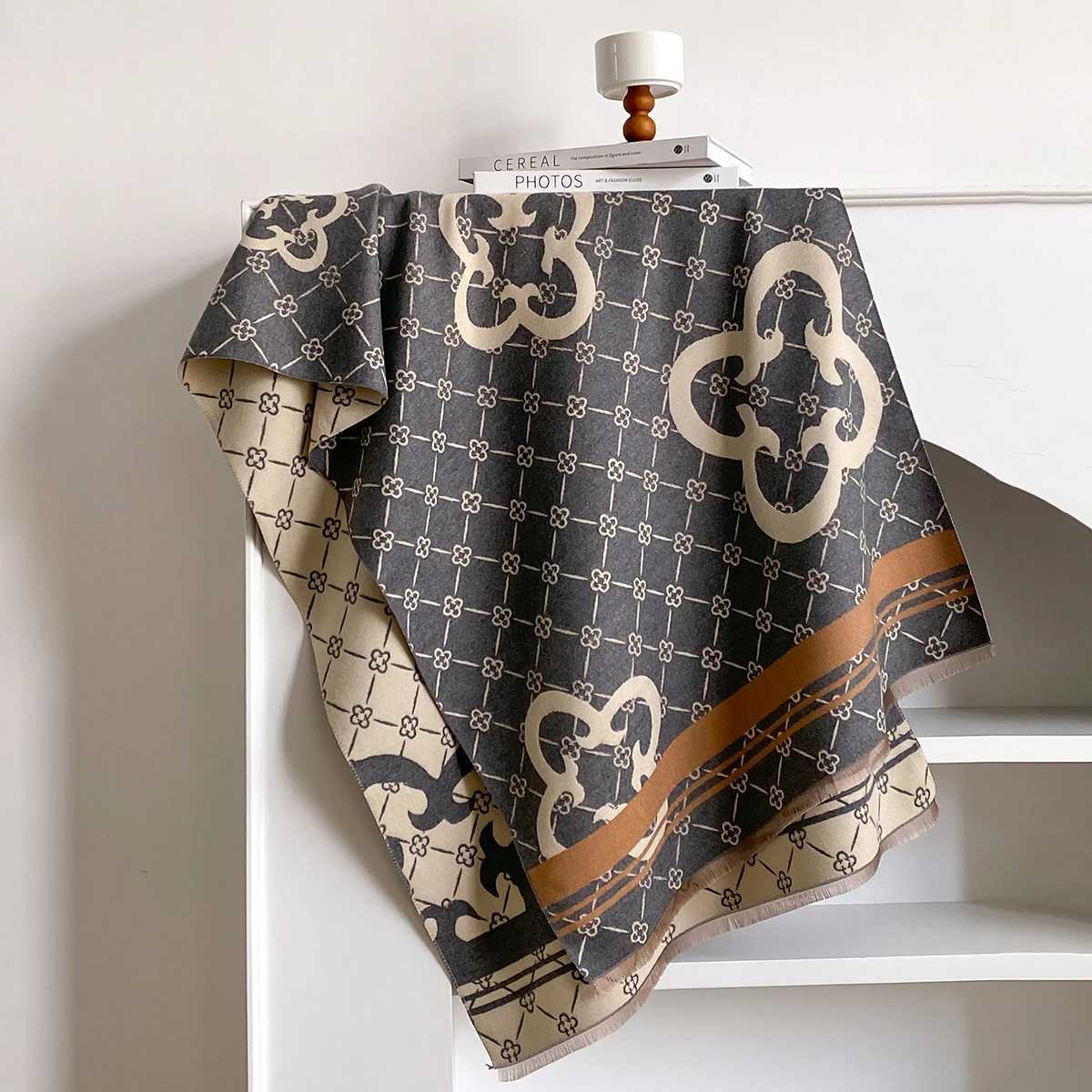 Womens Winter Versatile Trendy High-end Feel Faux Sheepskin Office Air Conditioner Scarf Thickened Warm Neck WarmerJ251129