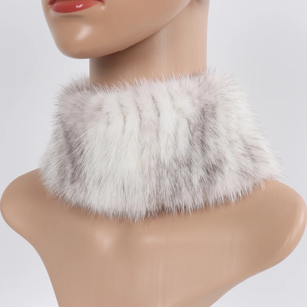 Winter Girls Real Mink Fur Headband Scarf Natural Warm Mink Fur Scarf Women Knitted Elasticity Mink Fur Scarves 251129