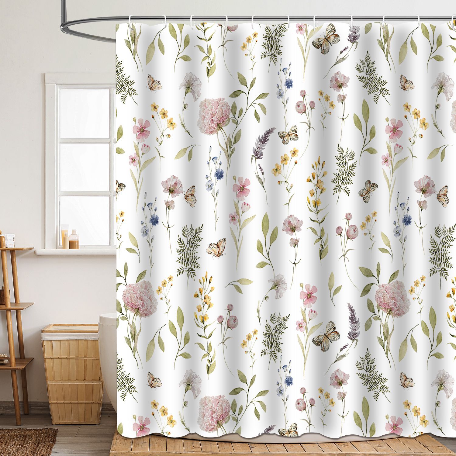 YL-37839 Polyester Marine Print Thickened Waterproof Shower Curtain - Multiple Styles Available for Wholesale Bathroom Curtains