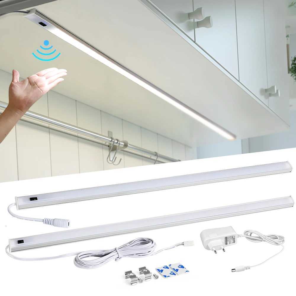 LED Light Under Cabinet Lights For Kitchen Hand Sweep Switch PIR Motion Sensor Closet Wardrobe Lamp 30/40/50cm Led Night Light M251129