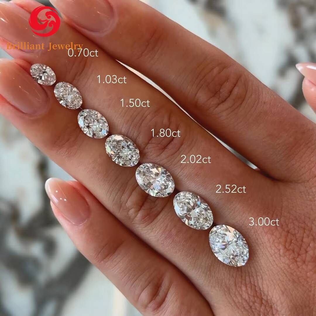 IGI GIA Certified HPHT CVD Lab Grown Oval Cut Diamond 1Carat 10K 18K Rose Gold Jewelry Engagement Lab Diamond Ring for Women
