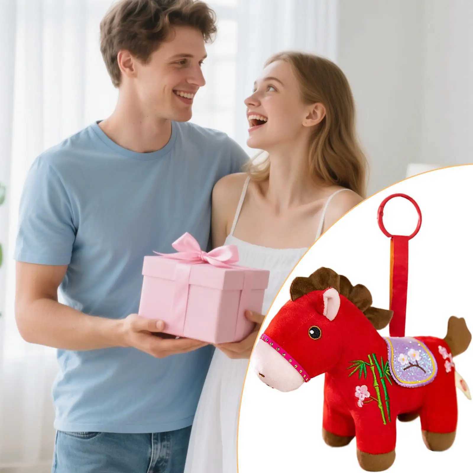 Chinese New Year Horse Doll Chinese Cute Home Decors Plush Horse Toys For Cars Bags Shop Window Home School Offices Cafes Y251129